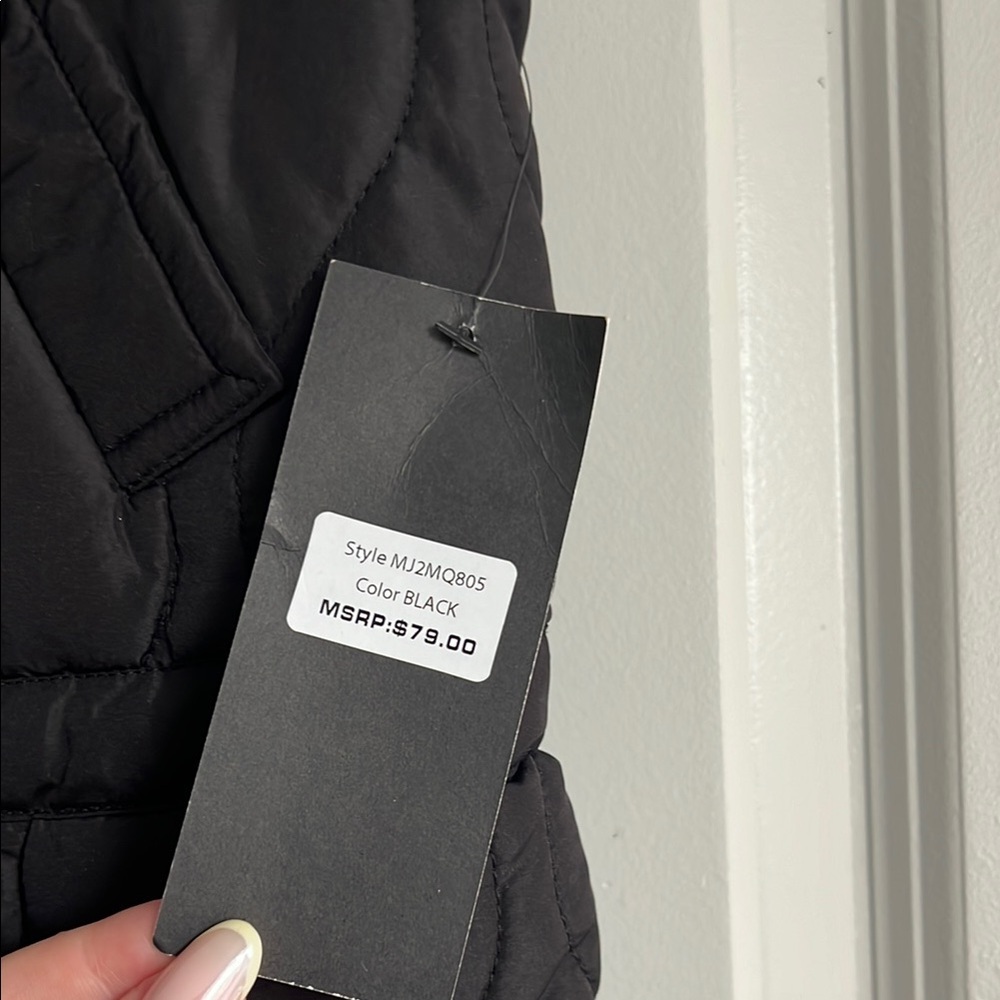 New With Tags Black Marc New York Puffer Vest Size Medium - Picture 5 of 8